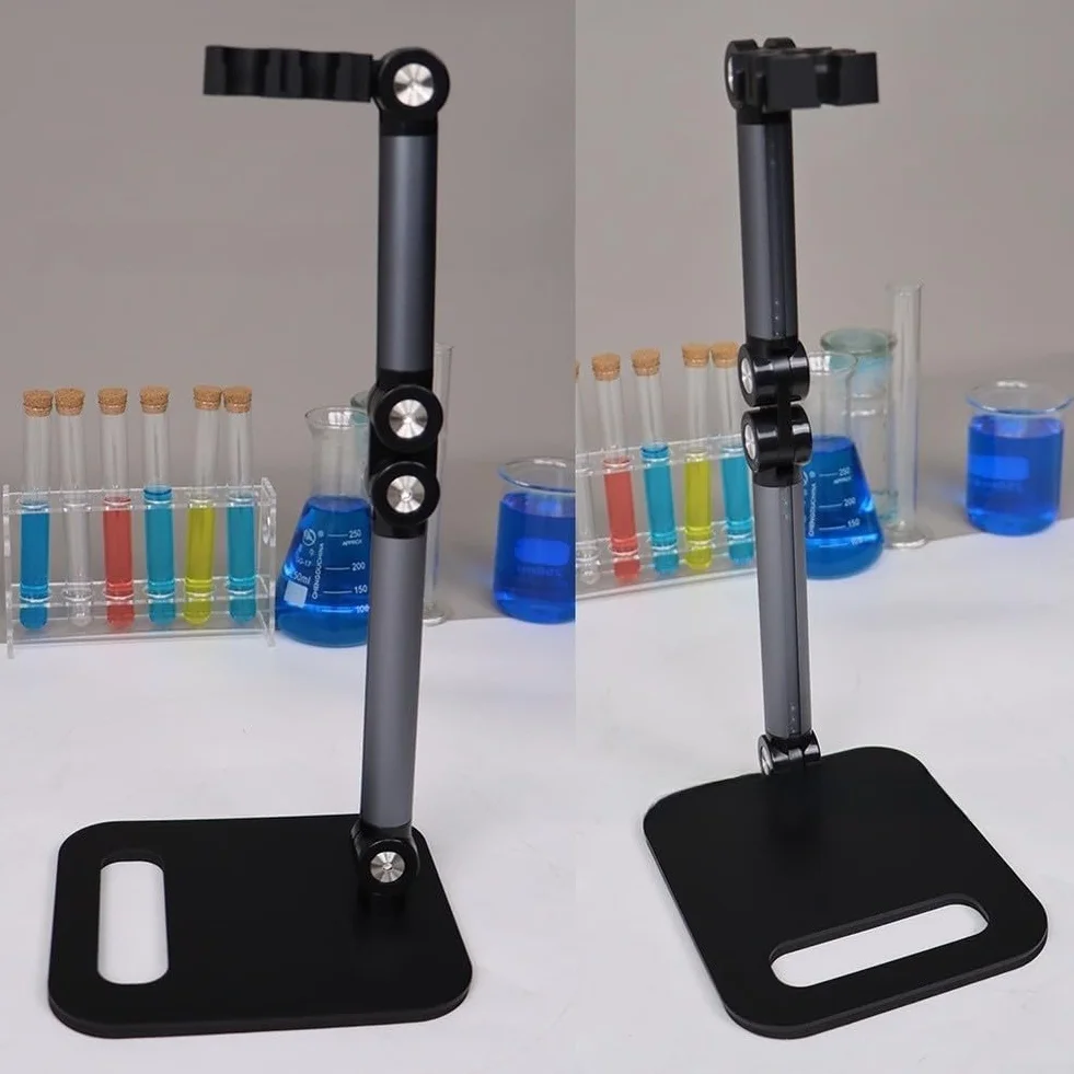 Regulowany uchwyt elektrody laboratoryjnej 30 cm stojak na ramię metalowa i plastikowa konstrukcja do eksperymentów naukowo-badawczych czarny