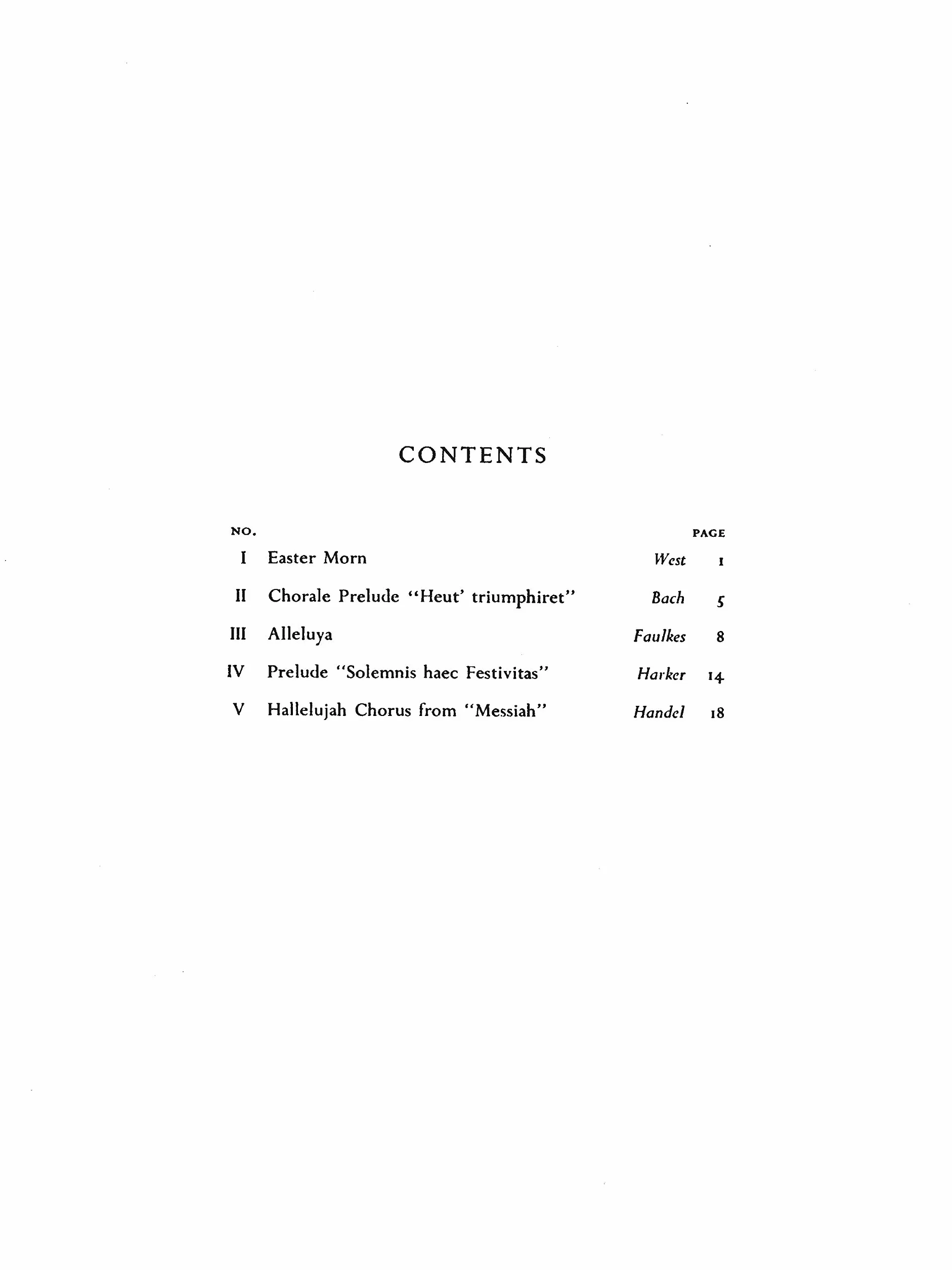 Easter Music for Organ: Bach, Handel, 19th Century Works