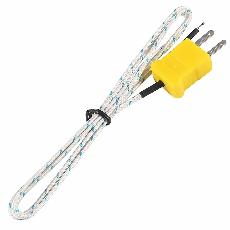 DollaTek 5 szt. K typ -50-400C czujnik temperatury sonda termopara 1 metr (3,3 stóp)
