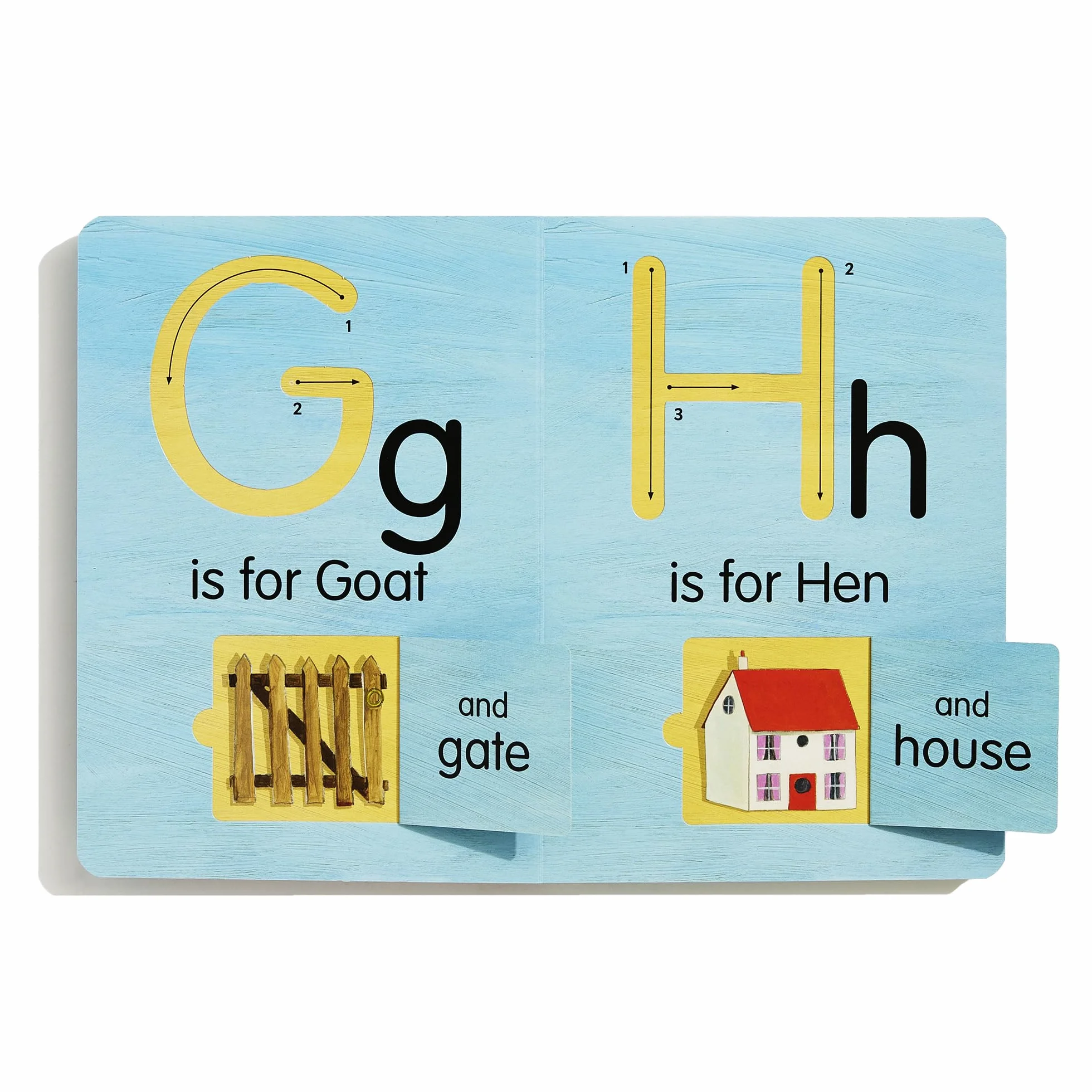 Interactive Alphabet Book with Tracks to Trace and Flaps to Flip