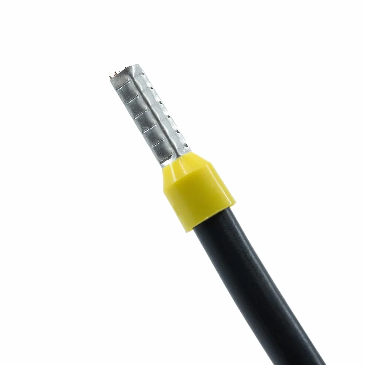 ERKO 100 końcówek kablowych, przekrój przewodu 1,5 mm², długość 12 mm, profesjonalne końcówki kablowe z ocynkowanej miedzi z izolacją poliamidową, złącza kablowe dla elektryków