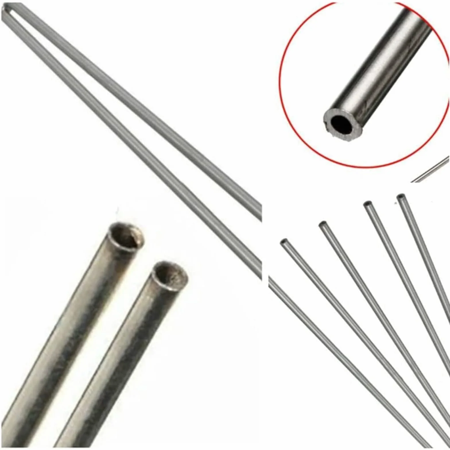 10 szt., cienka rura ze stali nierdzewnej 304, mikrorurka, bezszwowa rura pusta okrągła rura, rura przemysłowa, długość 500 mm, grubość ścianki 0,15 mm, średnica zewnętrzna, 1,3 mm