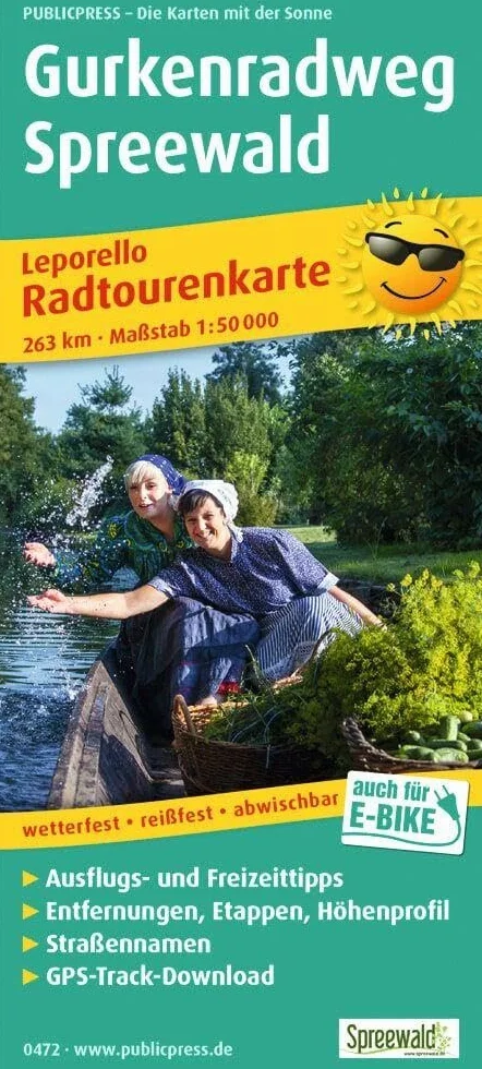 Gurkenradweg Spreewald 1 : 50 000: Leporello Radtourenkarte mit Ausflugszielen, Einkehr- & Freizeittipps, wetterfest, reissfest, abwischbar, GPS-genau
