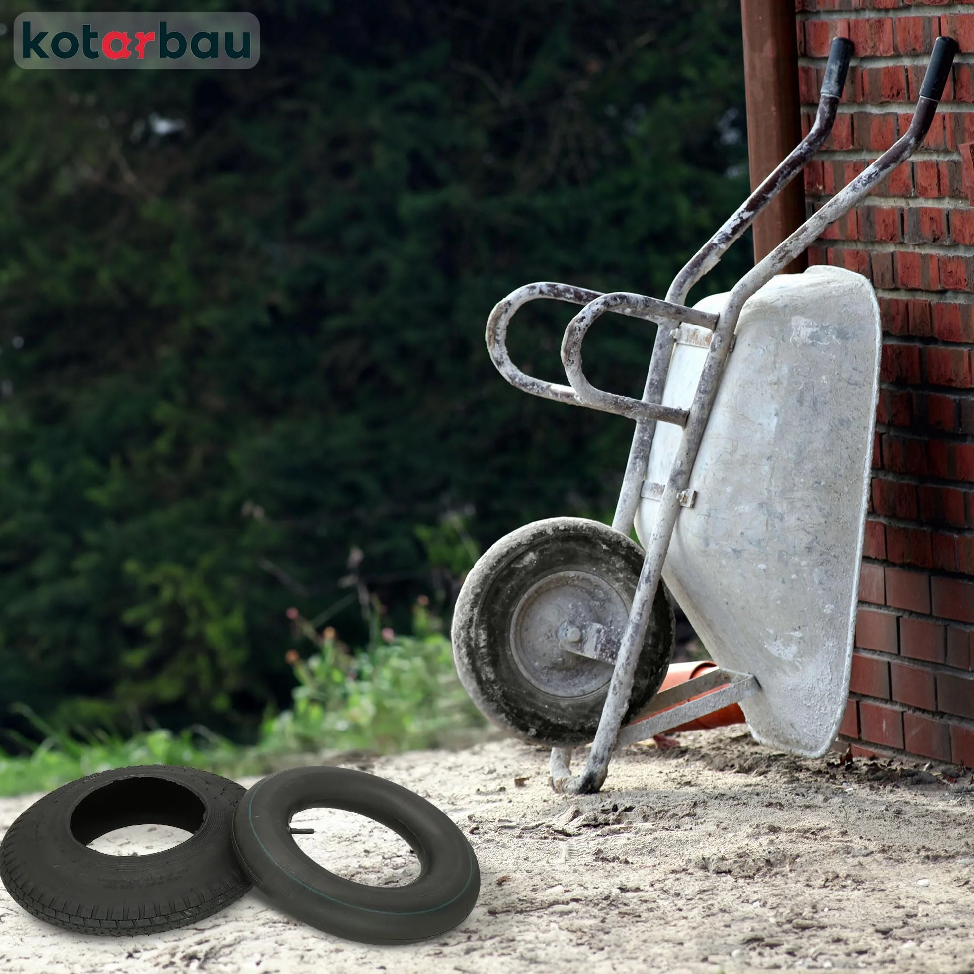 KOTARBAU Opona z Dętką 4.80/4.00-8 do Koła Taczki