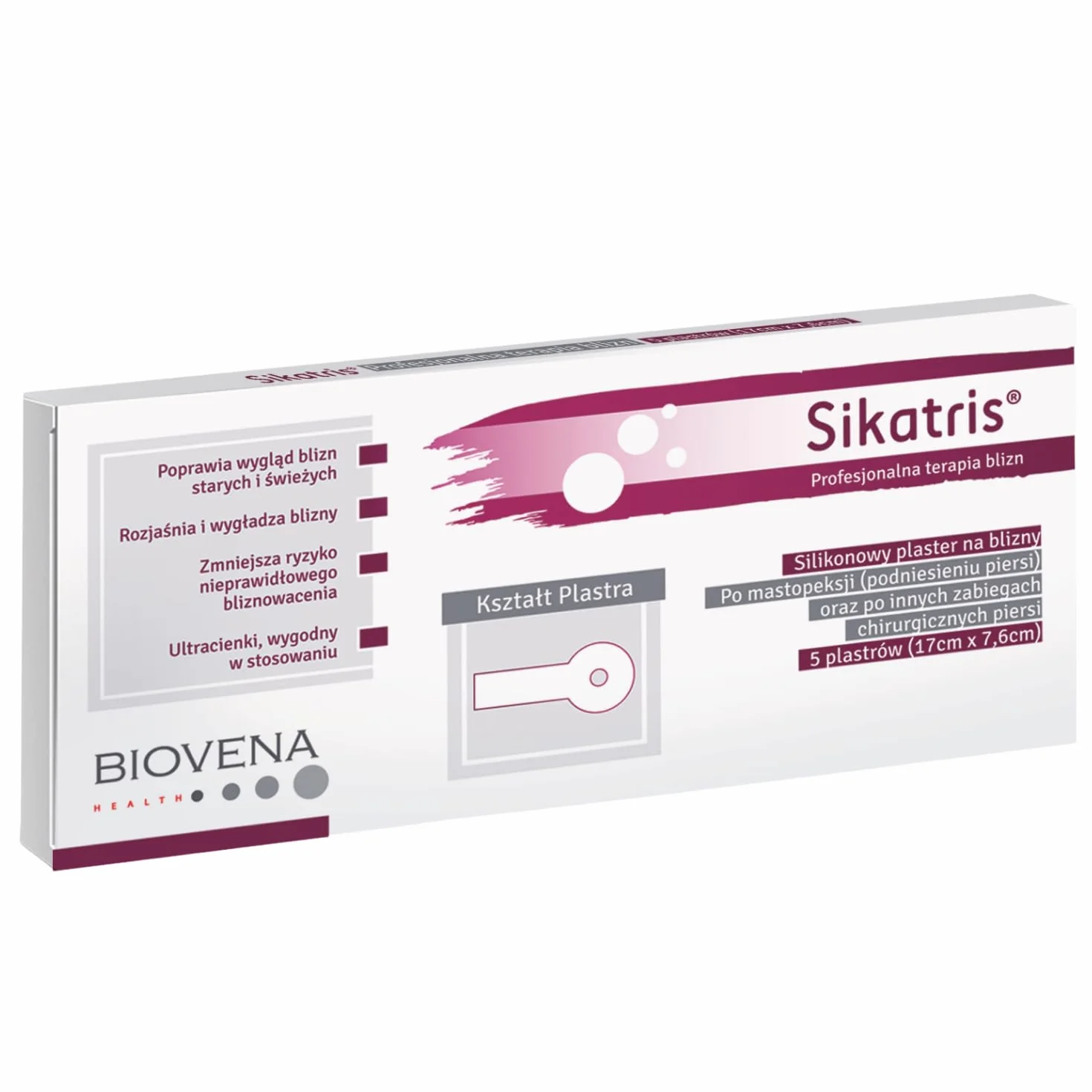 Sikatris Plastry Silikonowe Po Mastopeksji 5 Sztuk