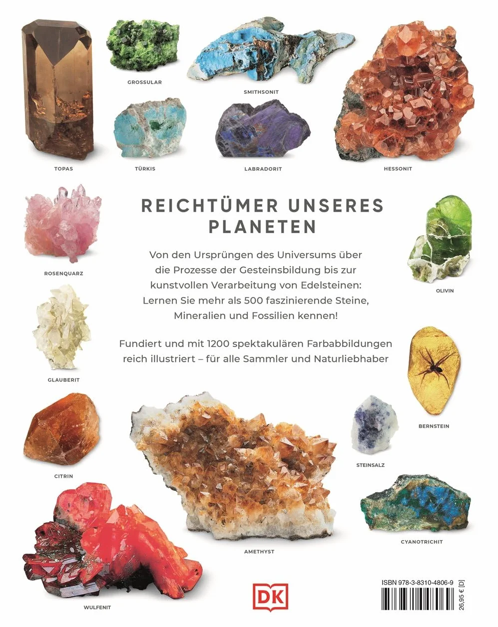 Steine & Mineralien: Über 500 Gesteine, Minerale, Edelsteine und Fossilien - 1200 Farbfotos