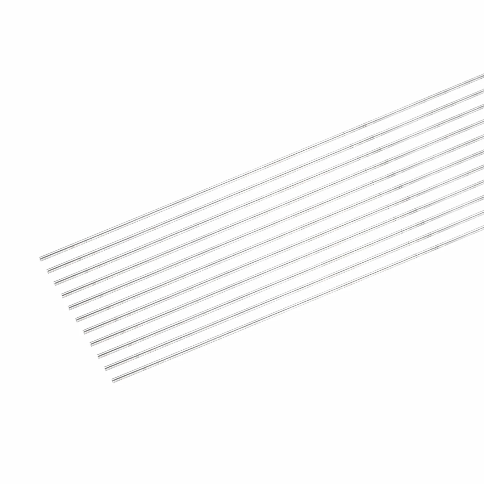 QUARKZMAN 11 sztuk aluminiowych prętów okrągłych 2 mm x 200 mm 6061 aluminiowy drążek z litego metalu tokarka łożysko do samodzielnego rzemiosła, modelu samochodu (kolor srebrny)