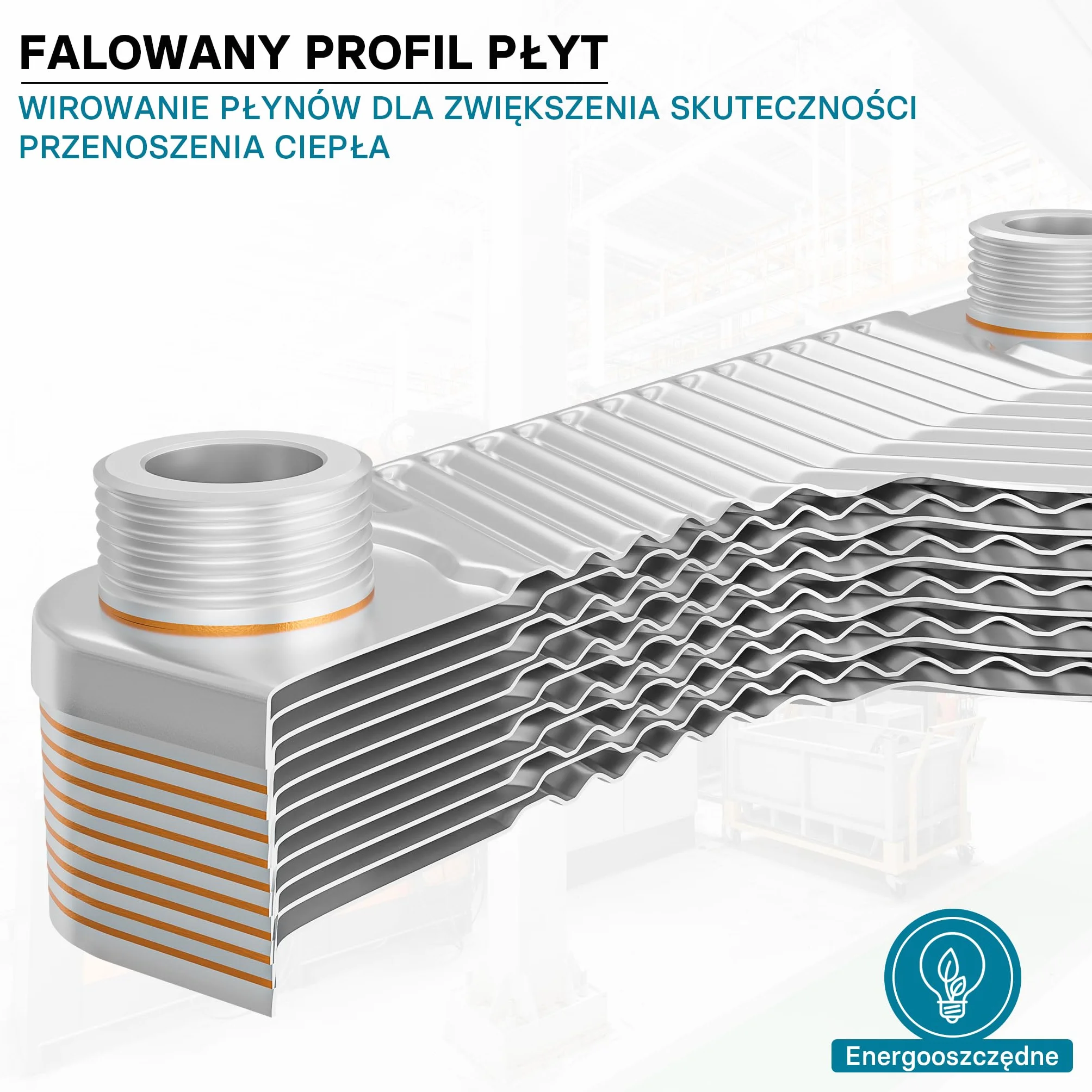 Wiltec Wymiennik płytowy 30 płyt 66 kW 4 m³/h 0,54 l stal nierdzewna