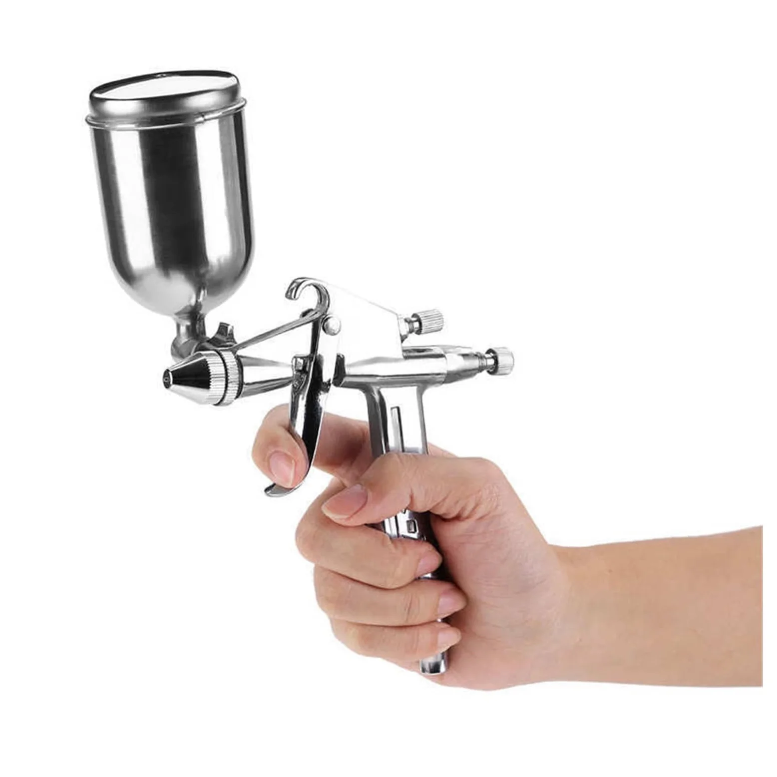 zestaw pistoletów pneumatycznych, Profesjonalny pistolet natryskowy 0,5 mm dysza 125 ml Mini pneumatyczny pistolet natryskowy do naprawy lakieru samochodowego