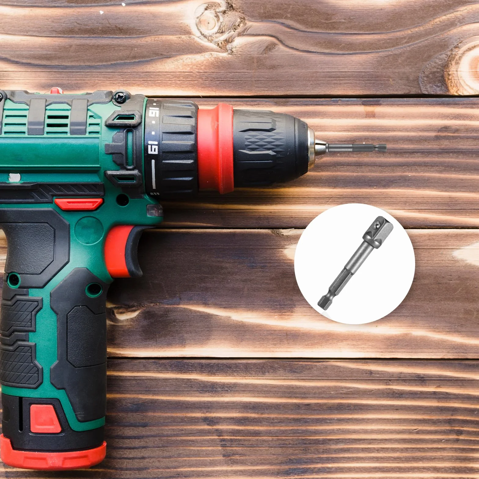 Adapter do kluczy nasadowych 6-częściowy, sześciokątny 3/8 do 1/4", do wiertarki i wkrętarki akumulatorowej