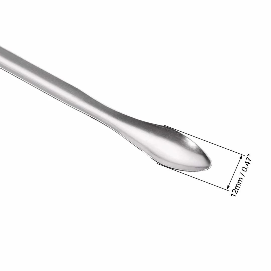 Sourcing Map 5 szt. Łyżka Laboratoryjna Szpatułka 105 mm Stal Szlachetna