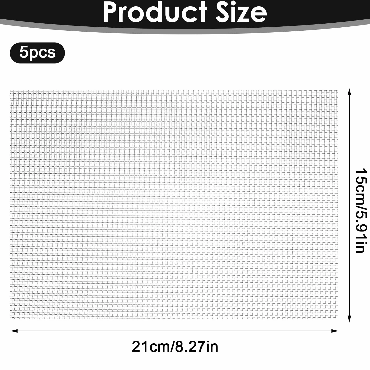 Siatka druciana 20 mesh stal nierdzewna 304, 5 sztuk