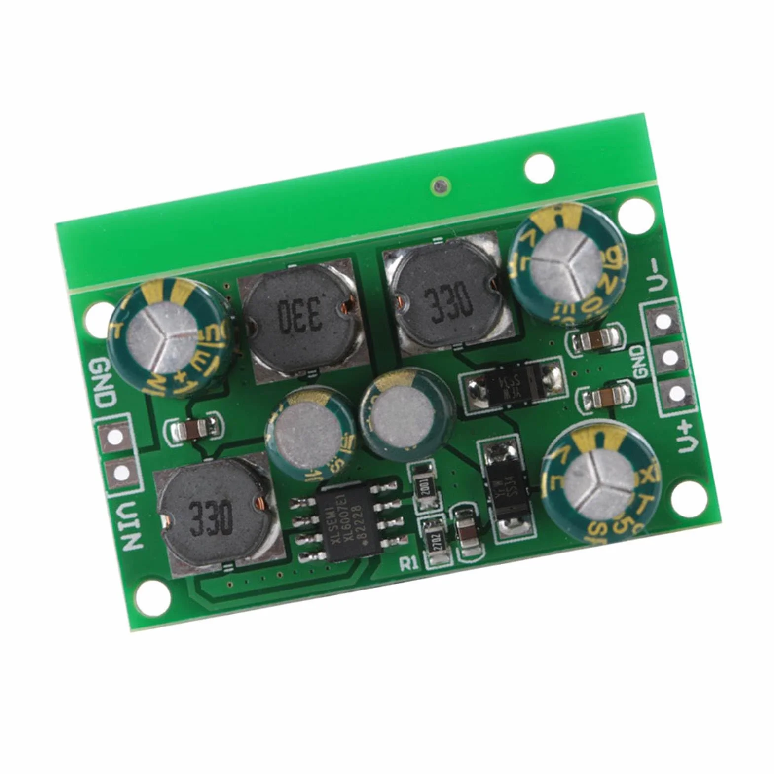 Przetwornica DC-DC Boost, Regulator Napięcia ±6V Wyjście, 3-24V Wejście, Wysoka Sprawność 90%, Kompaktowe Wymiary 42x24x15mm