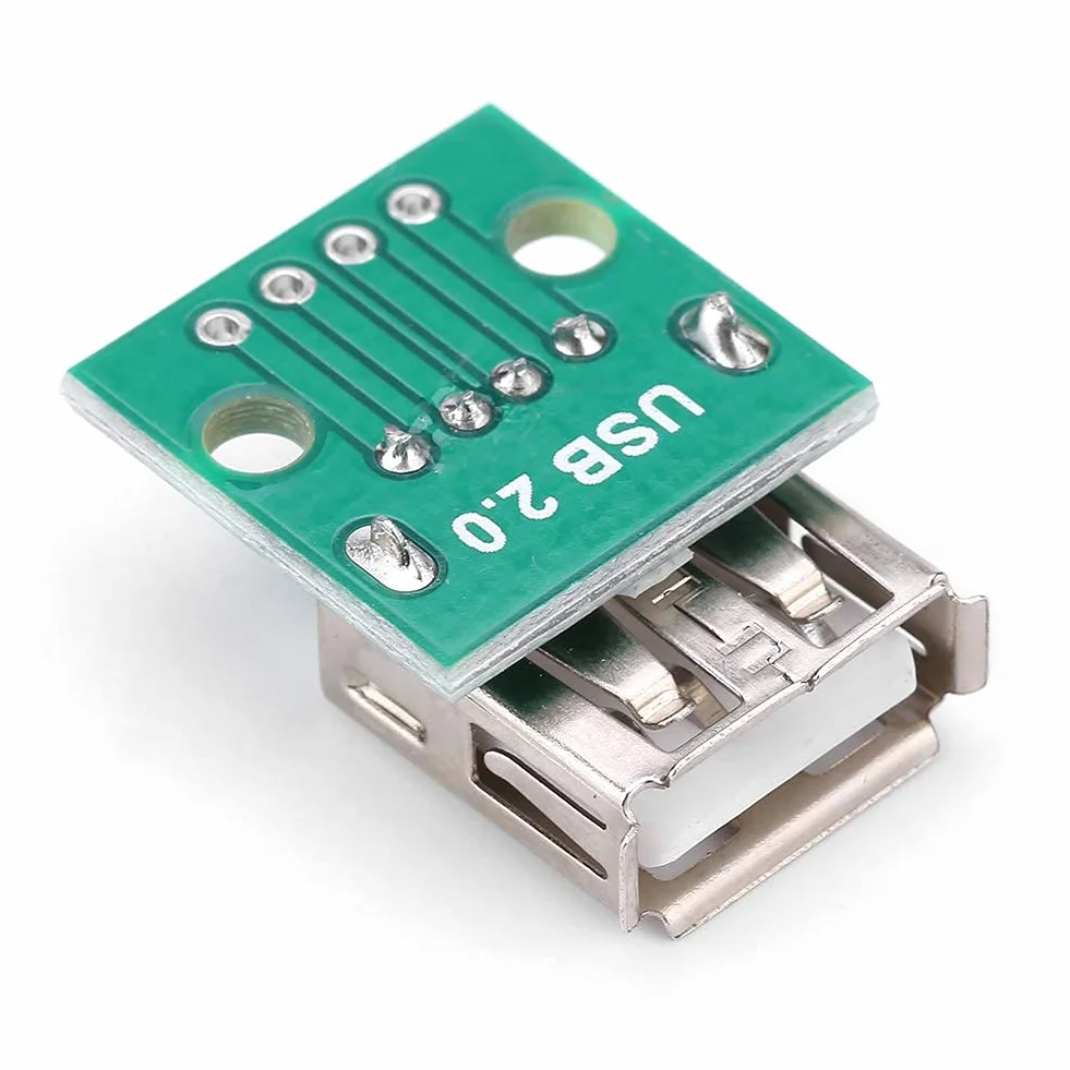 10 sztuk tabliczka zaciskowa USB, adapter USB do płytki DIP, 2,54 mm żeńskie złącze USB do lutowania, tabliczka zaciskowa USB typu A 4-pinowa tablica korkowa Mini gniazdo USB do montażu na panelu