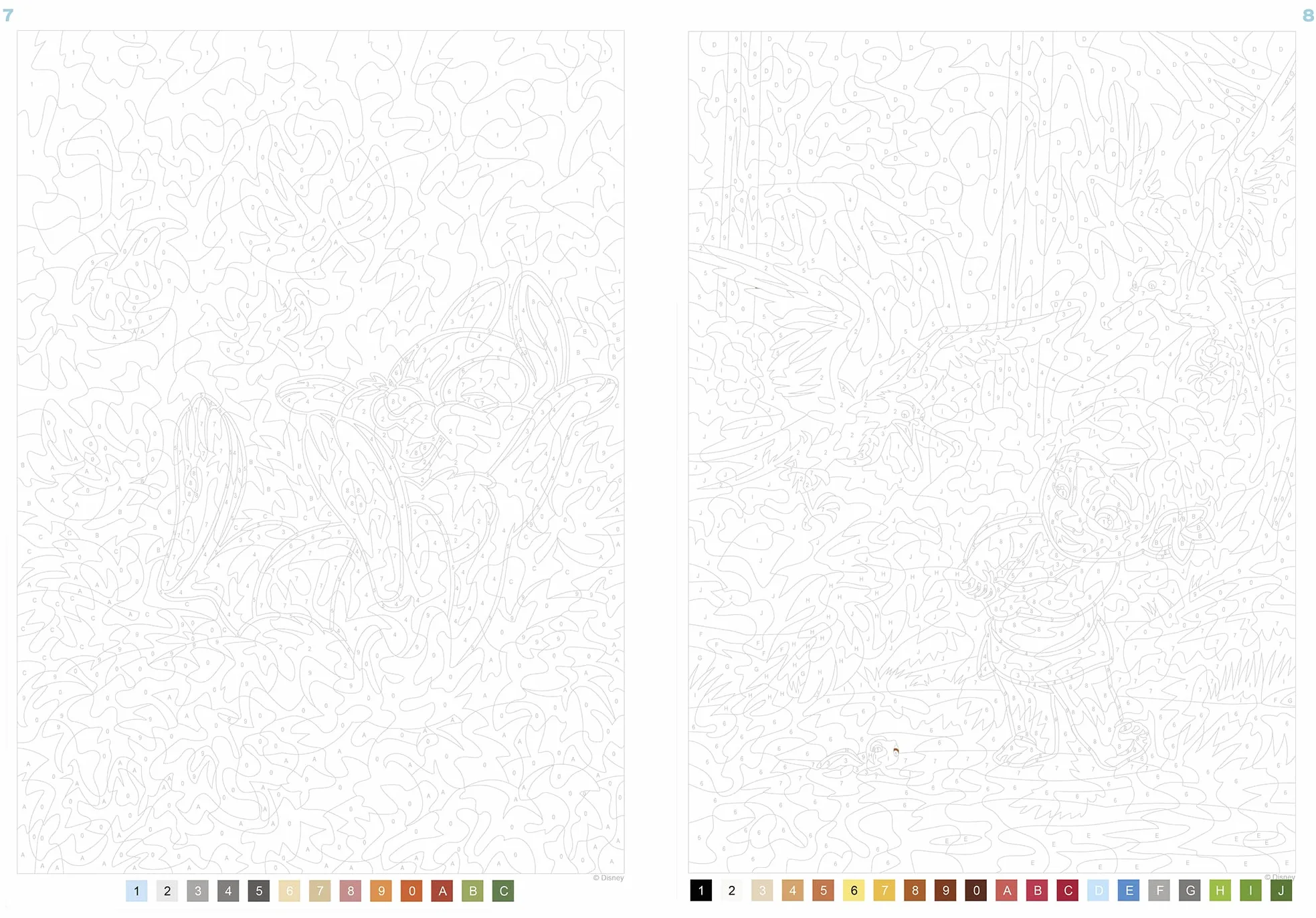 Coloriages mystères Disney - Nature
