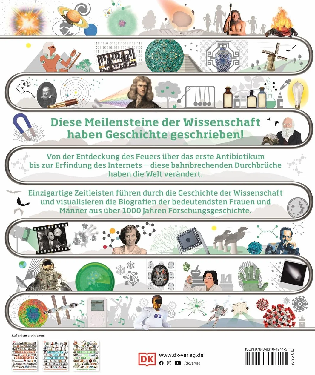 Reise durch die Wissenschaft: Von der antiken Medizin bis zur modernen Robotik. Das große Buch über die Geschichte der Wissenschaft. Für Kinder ab 10 Jahren