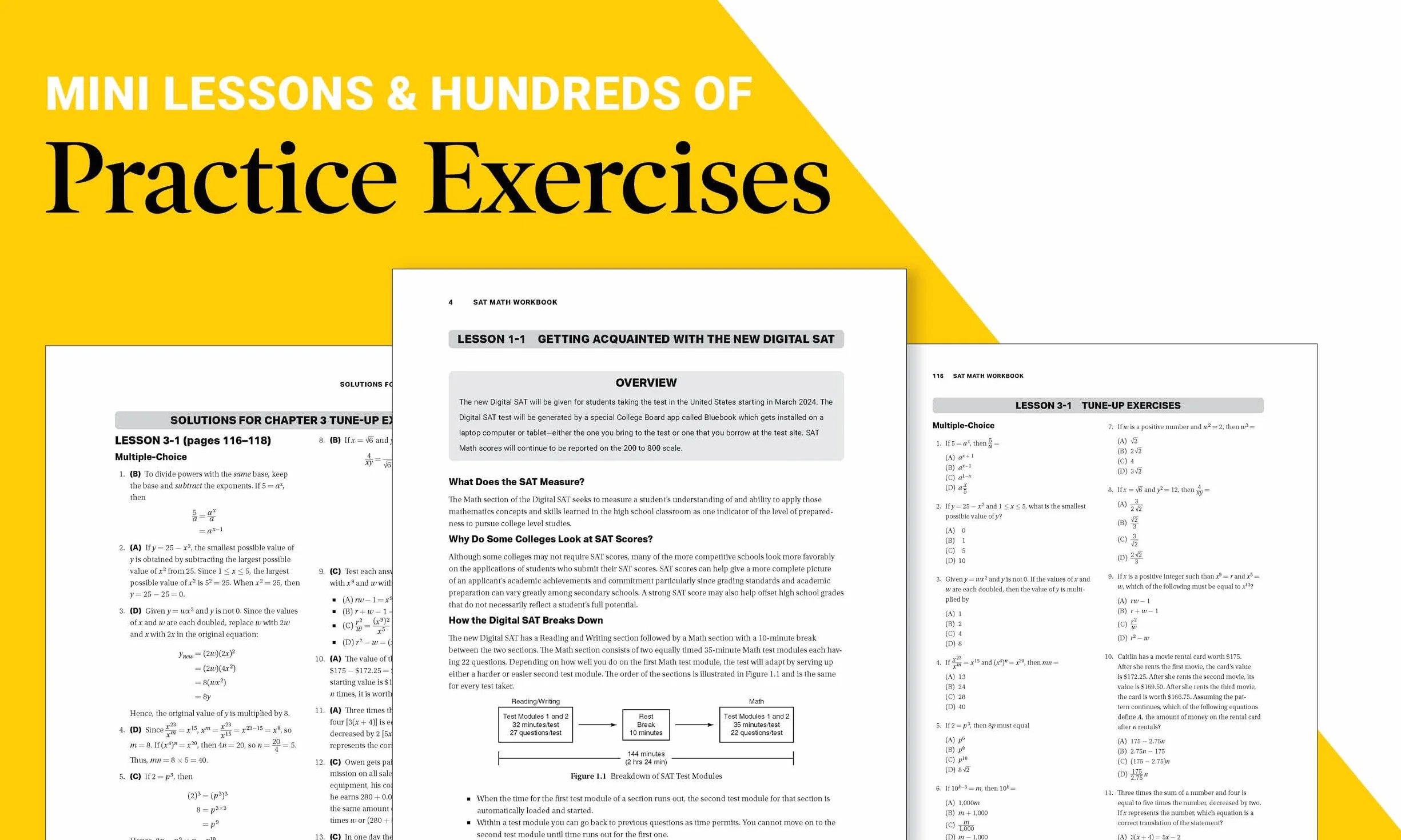 SAT Math Workbook: Up-To-Date Practice for the Digital Exam