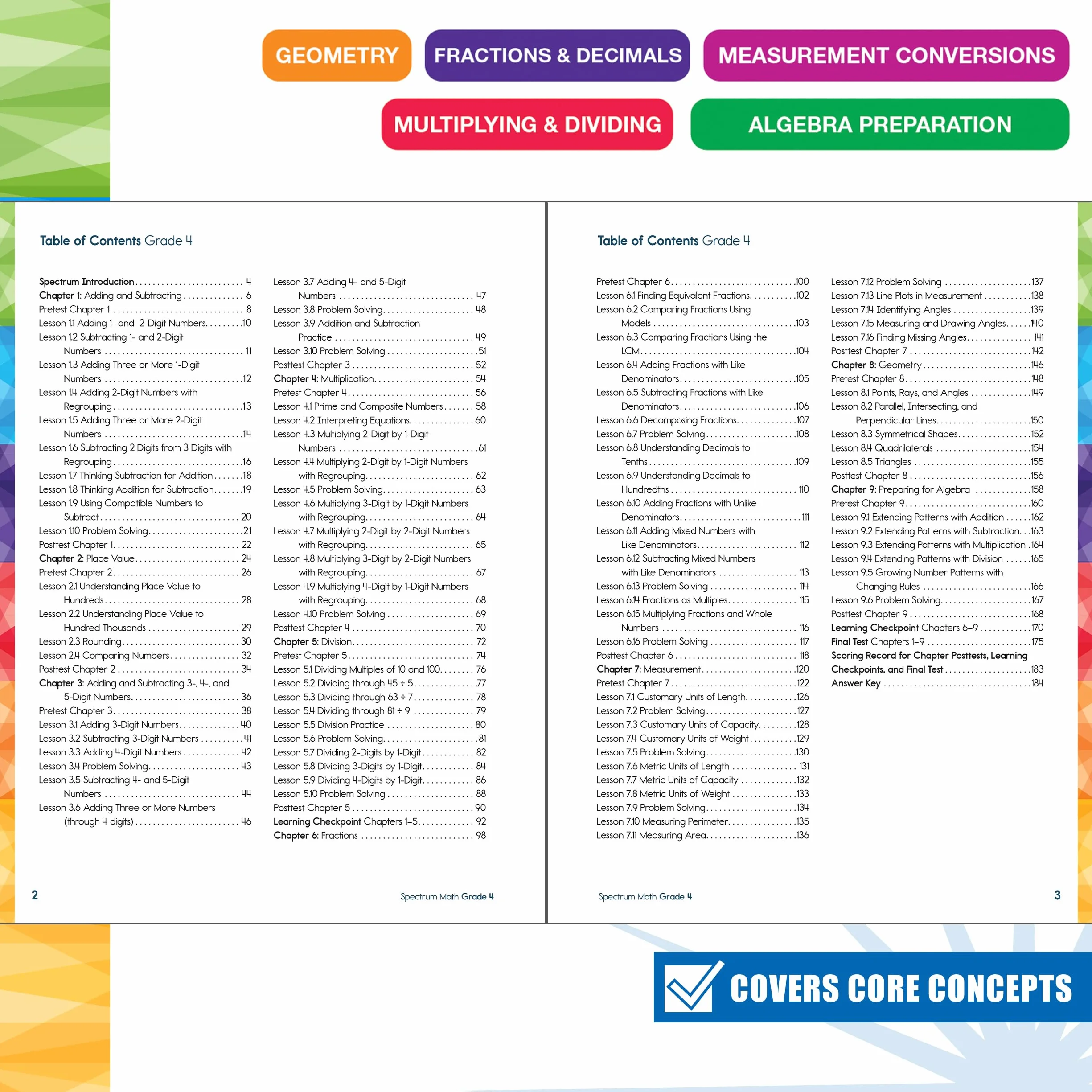 Spectrum Math Workbook Grade 4