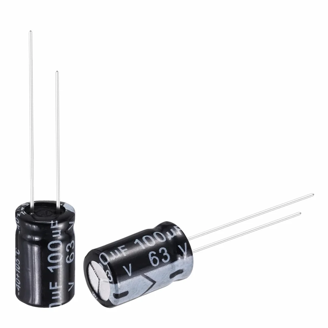 QUARKZMAN 100uF 63 V 8 x 12 mm kondensator elektrolityczny, złącza promieniowe, aluminiowe kondensatory do telewizorów, monitora LCD, VCD, 10 sztuk