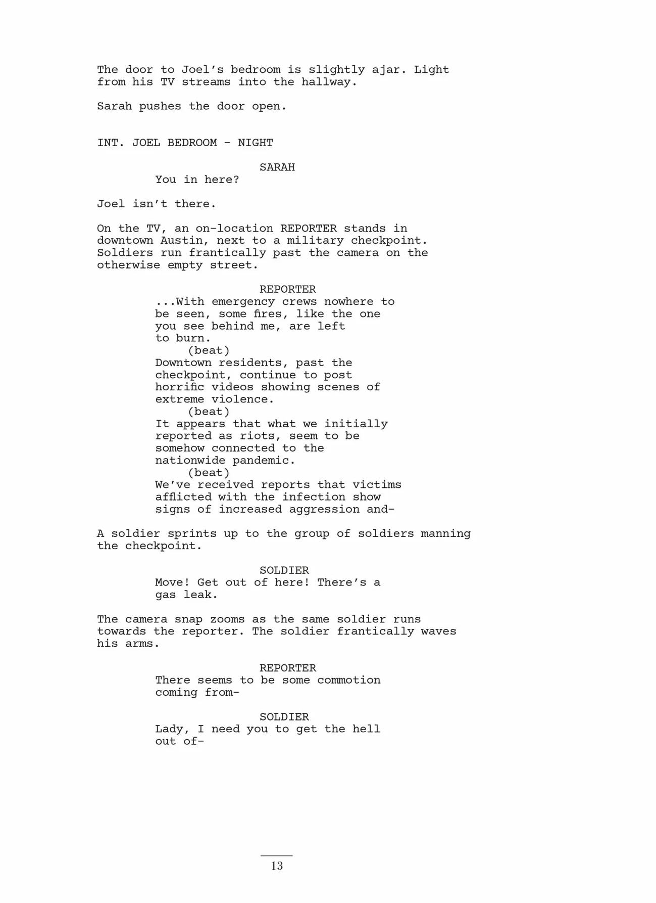 The Last of Us: Part I and Part II Scripts