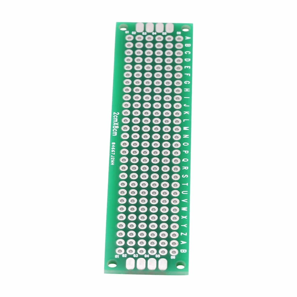 10 sztuk uniwersalna płytka drukowana 2 × 8 cm uniwersalna płytka drukowana deska do krojenia chleba deska do krojenia chleba PCB do lutowania rzemieślniczego