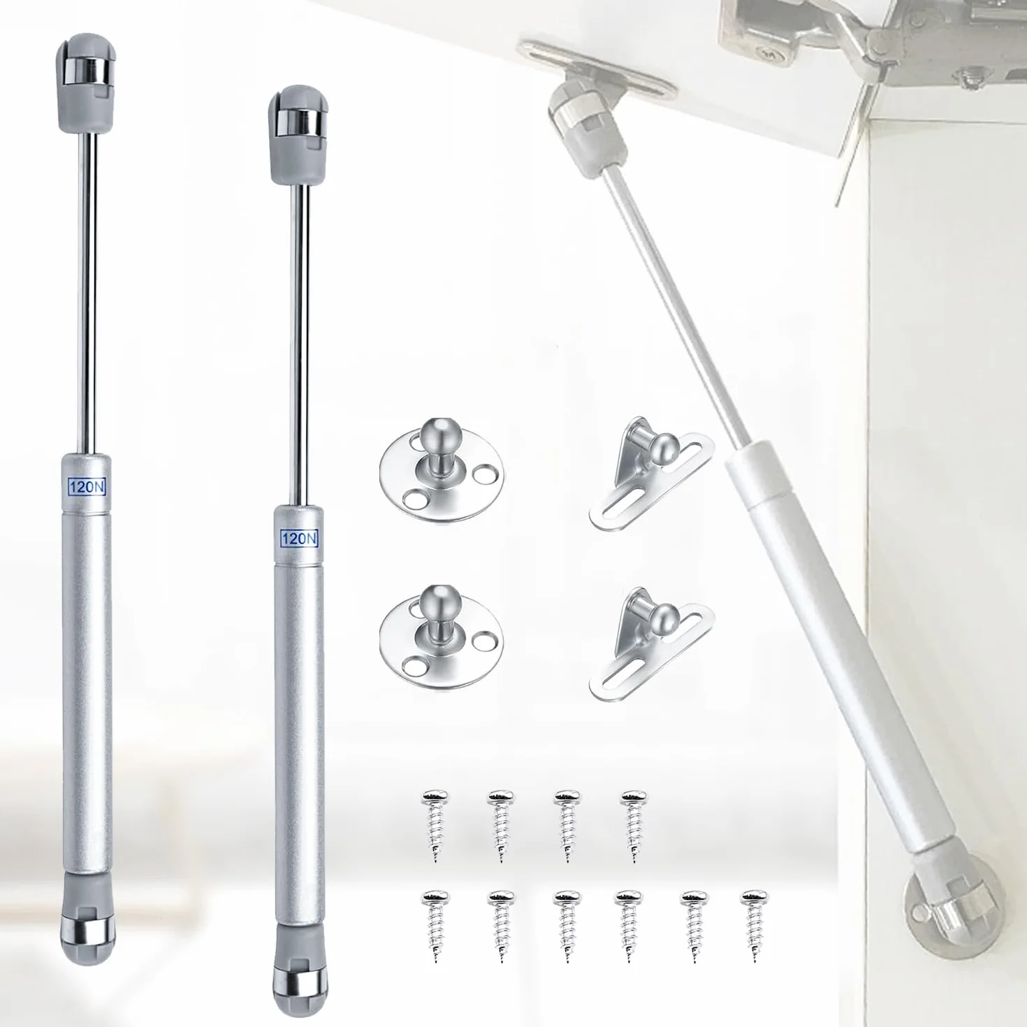 2 szt hydraulicznych sprężyn gazowych 120 Nm/12 kg amortyzatory gazowe do drzwi meblowych