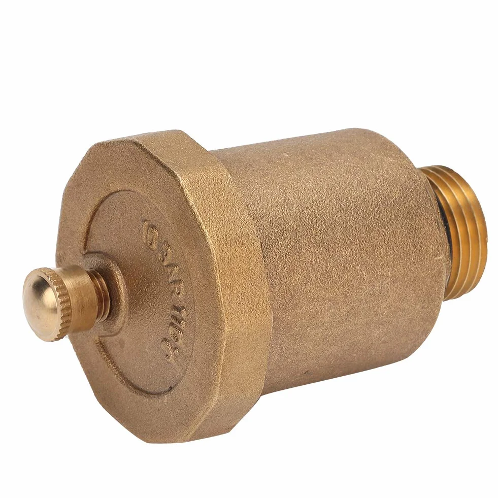 Odpowietrznik mosiężny, gwint zewnętrzny Odpowietrznik Automatyczny zawór odpowietrzający jednokierunkowy G1 / 2 "Zawór odpowietrzający z gwintem zewnętrznym G1 / 2" z gwintem zewnętrznym