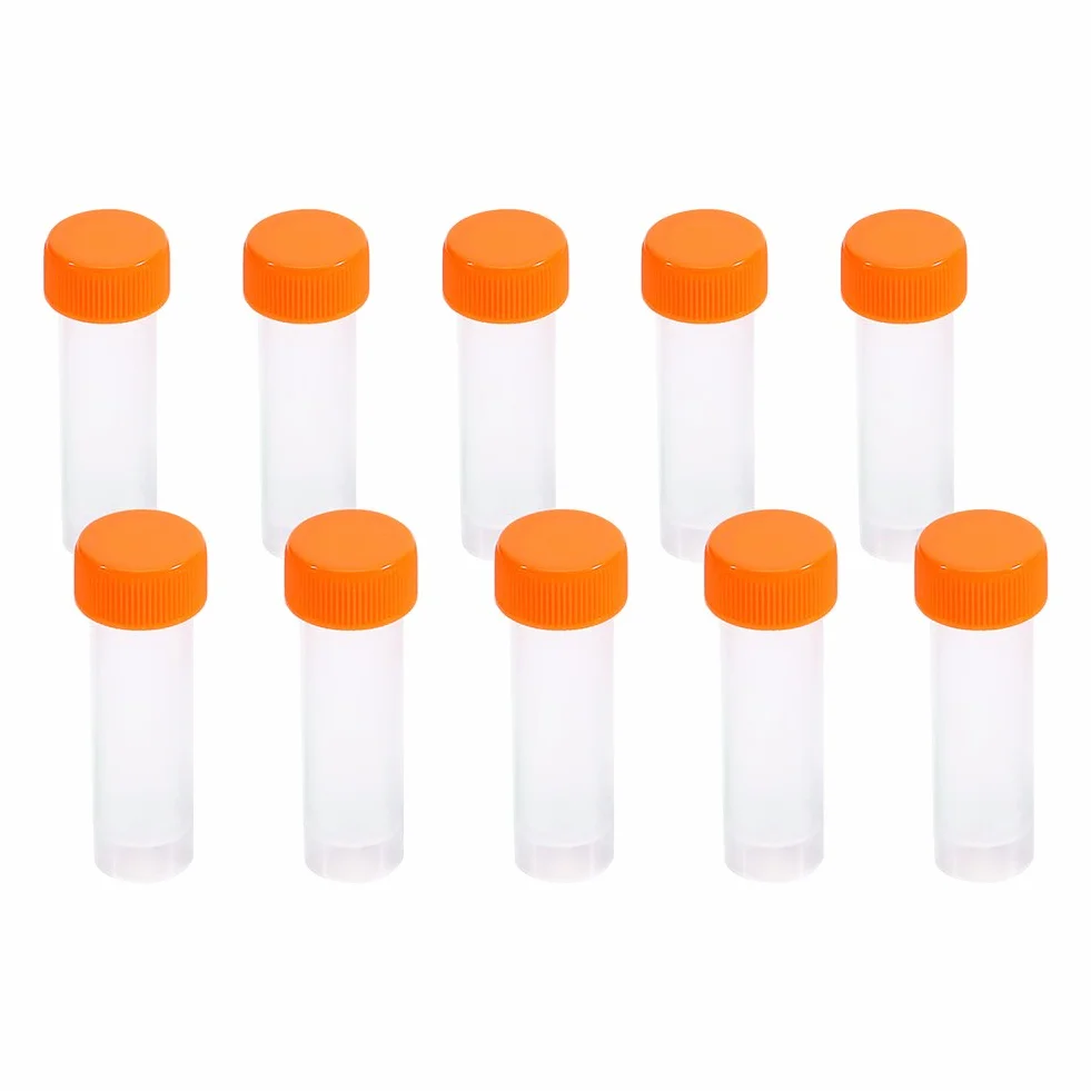 Plastikowe Probówki 5 ml z Pokrywką, 10 szt. Laboratoryjne z Podziałką