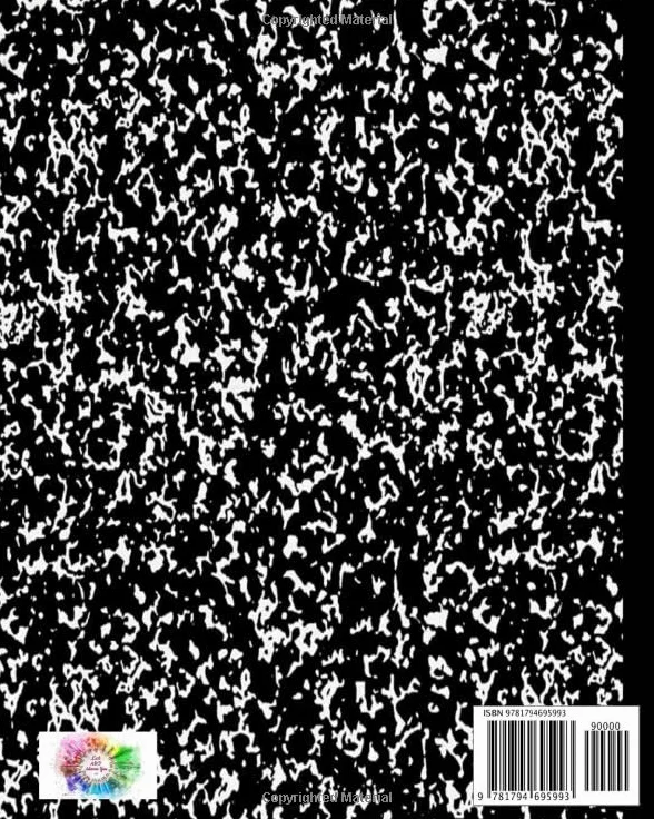 Composition Book Black Marble Cover