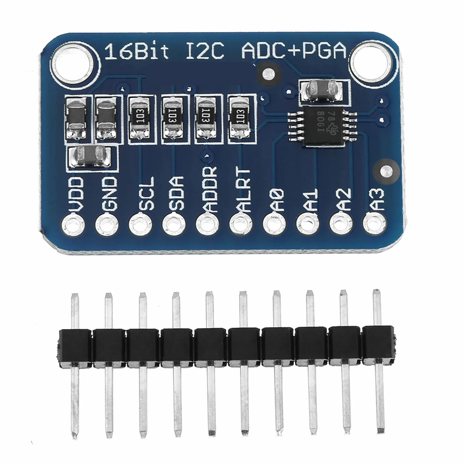 Raspberryads1115 Mcp3008 Breakout spawany 8cm/11pc 16-Bit I2C ADC Development Board Module Przetwornik analogowo-cyfrowy