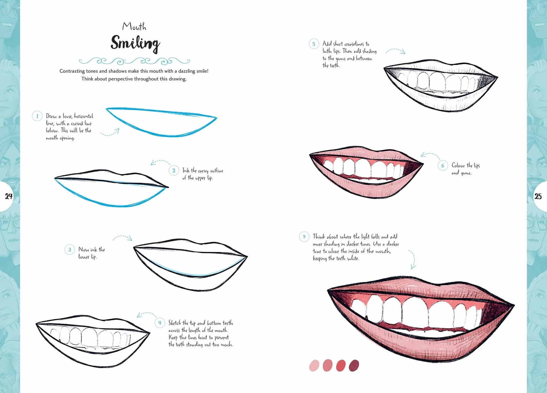 10 Step Drawing: Faces: Draw Over 50 Fabulous Faces in 10 Easy Steps
