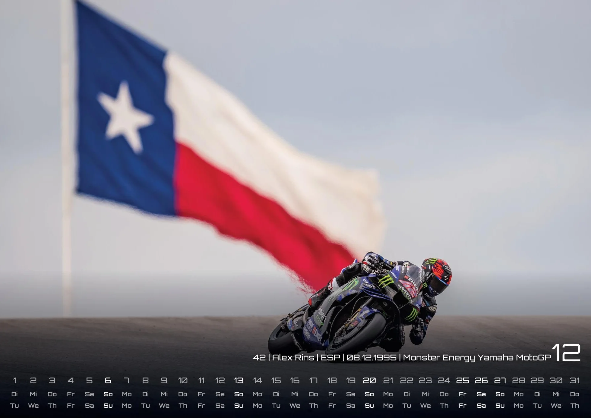 MotoGP Kalender 2026 DIN A3 Motorrad Grand Prix Wandkalender 42x30 cm