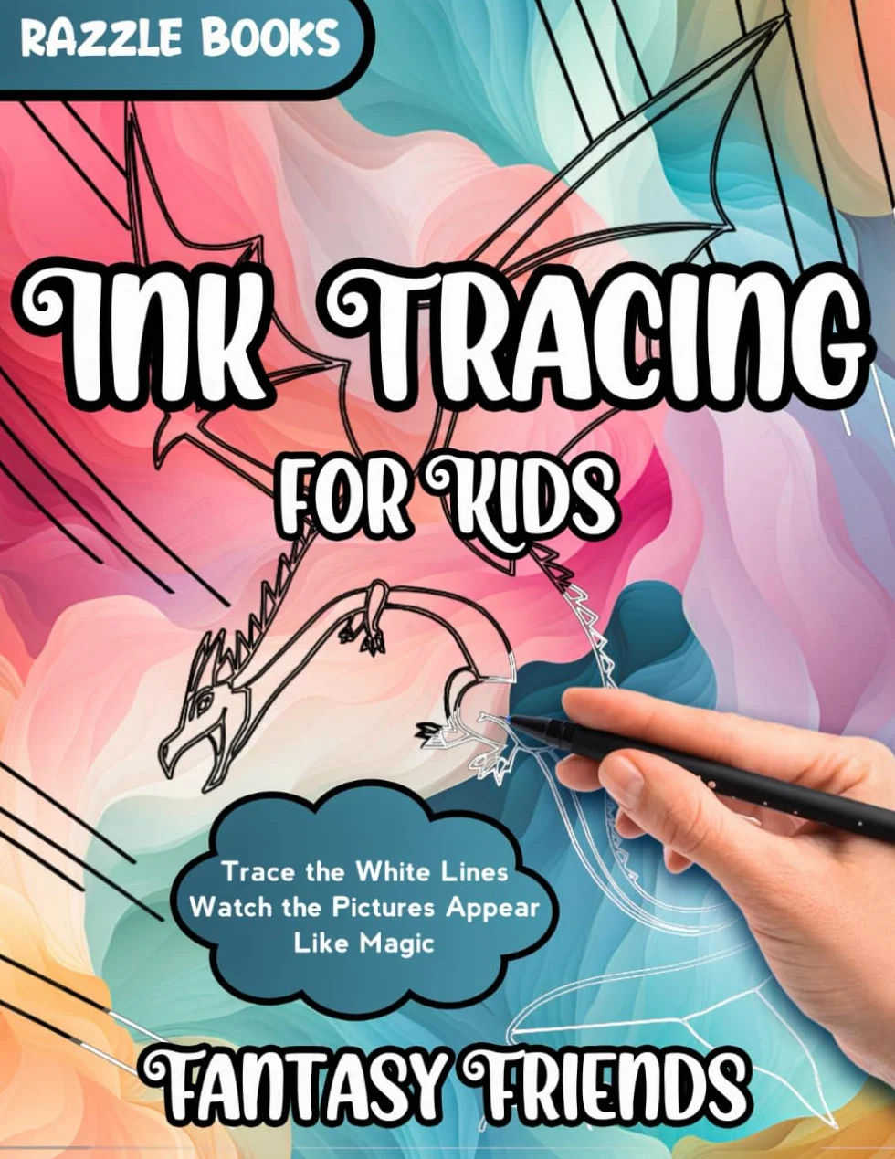 Ink Tracing for Kids: Fantasy Friends | Trace White Lines and Watch Pictures of Creatures from Another World Appear Like Magic | Fun Coloring Book ... Reverse Coloring Book | For Kids of All Ages