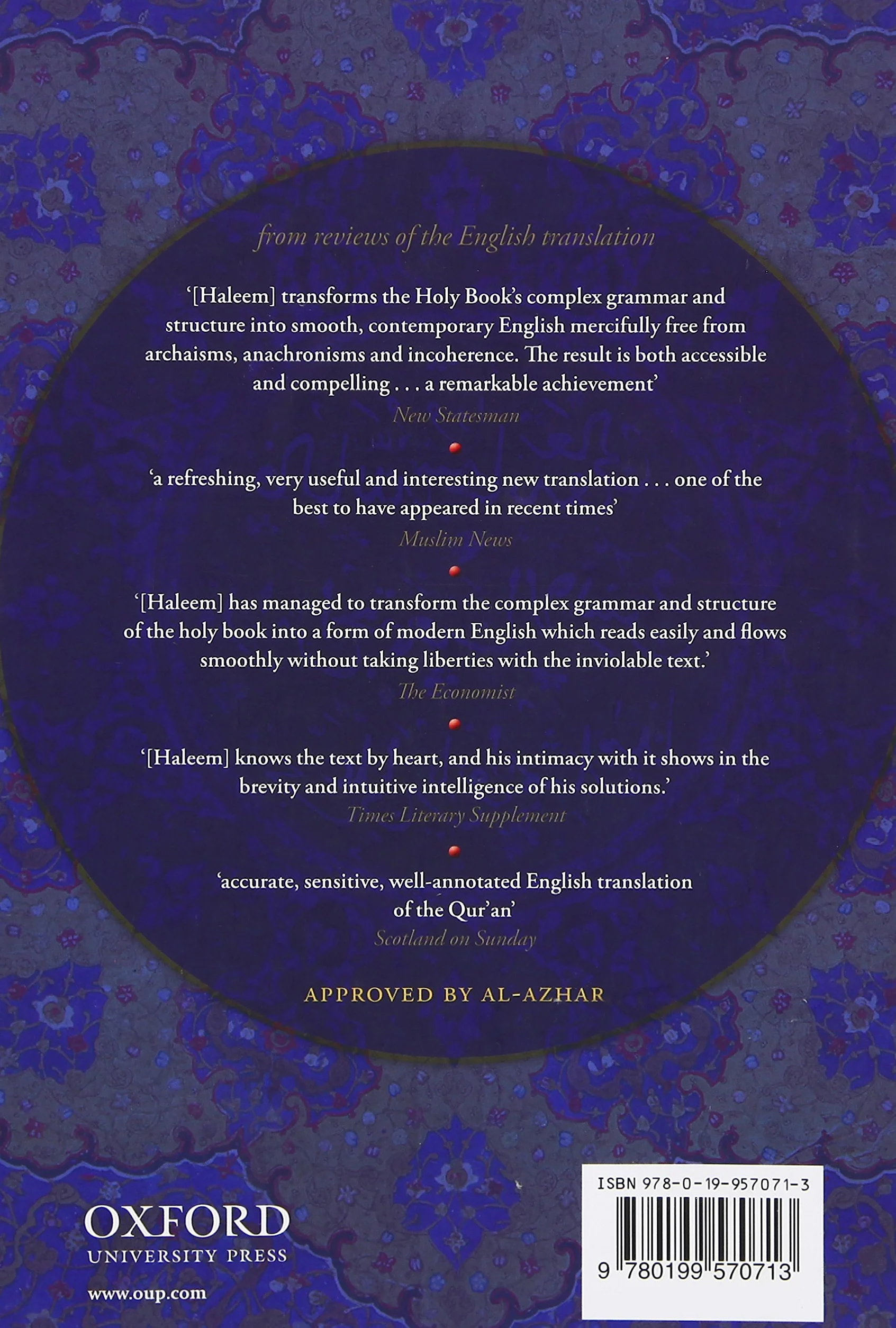The Qur'an: English Translation and Parallel Arabic Text