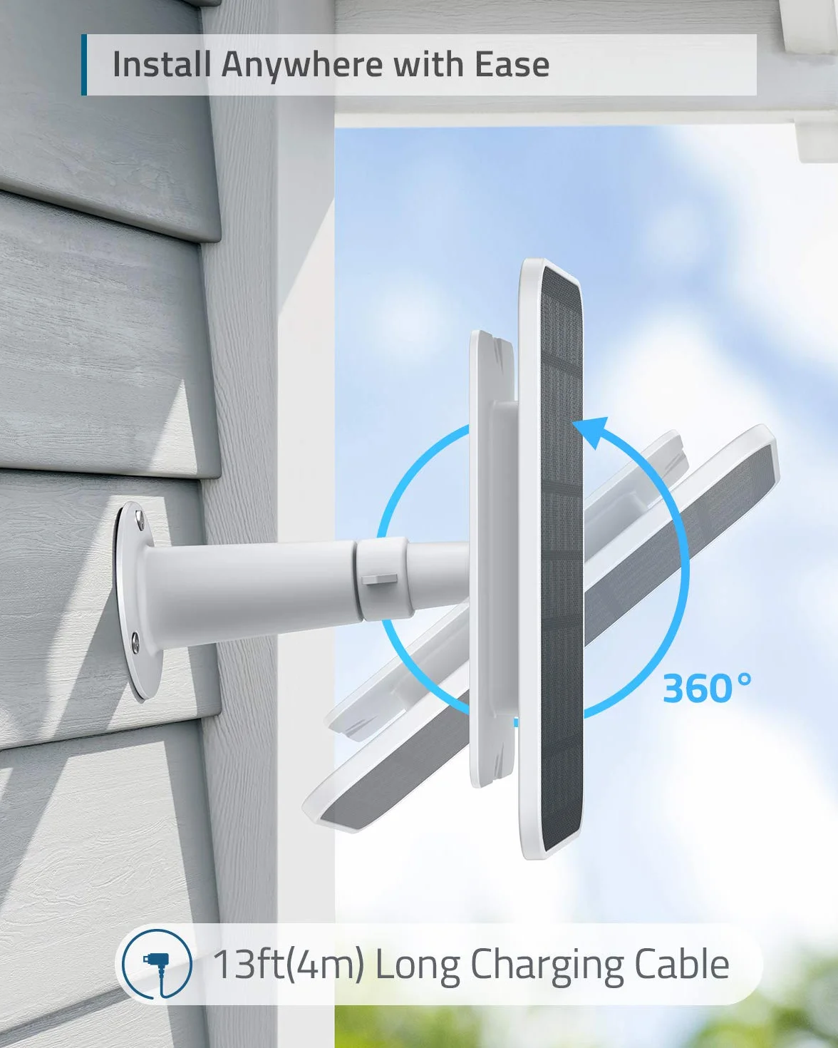 Eufy panel słoneczny 2,6 W do eufyCam, IP65, ciągłość zasilania