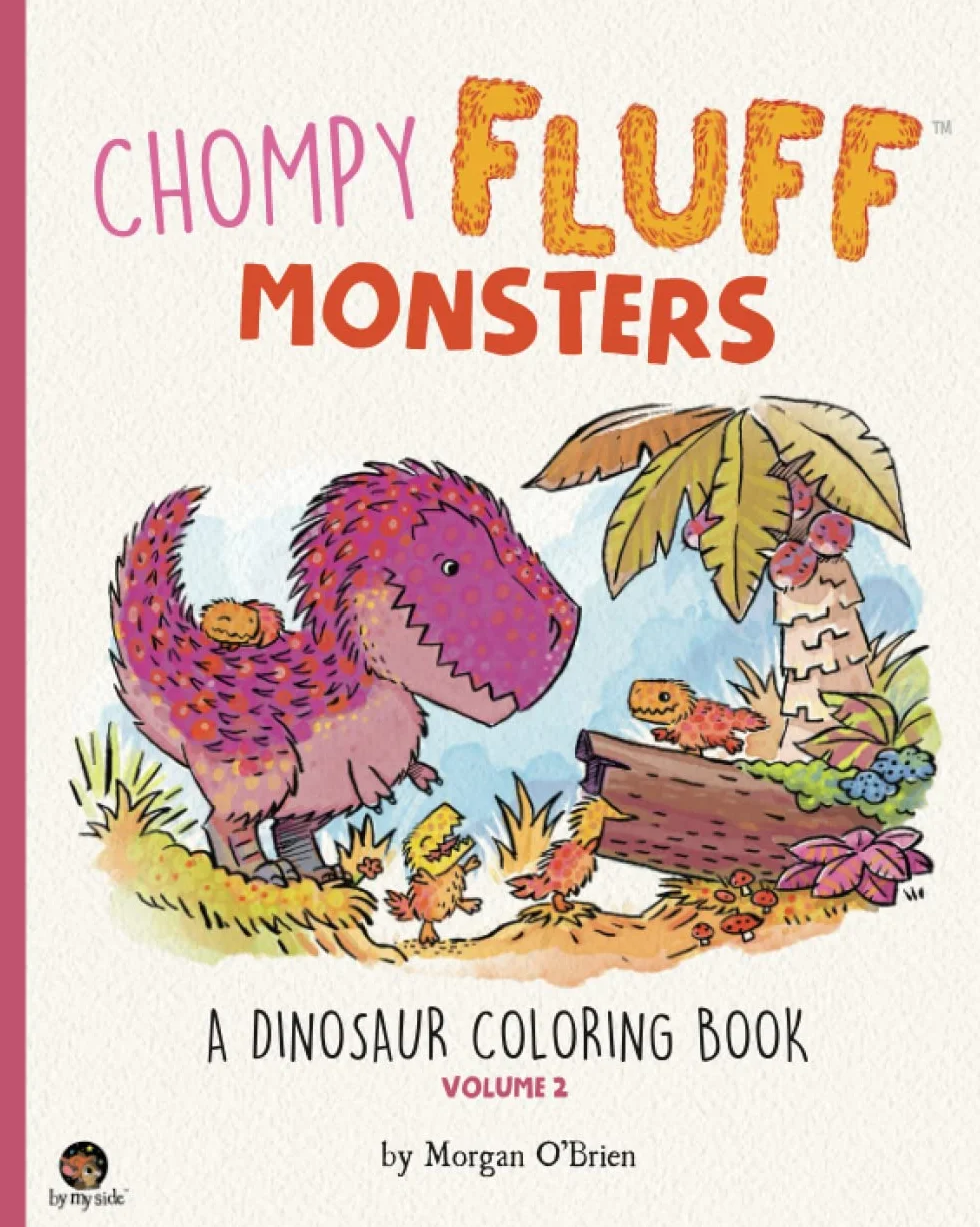 Chompy Fluff Monsters: A Dinosaur Coloring Book - Volume 2