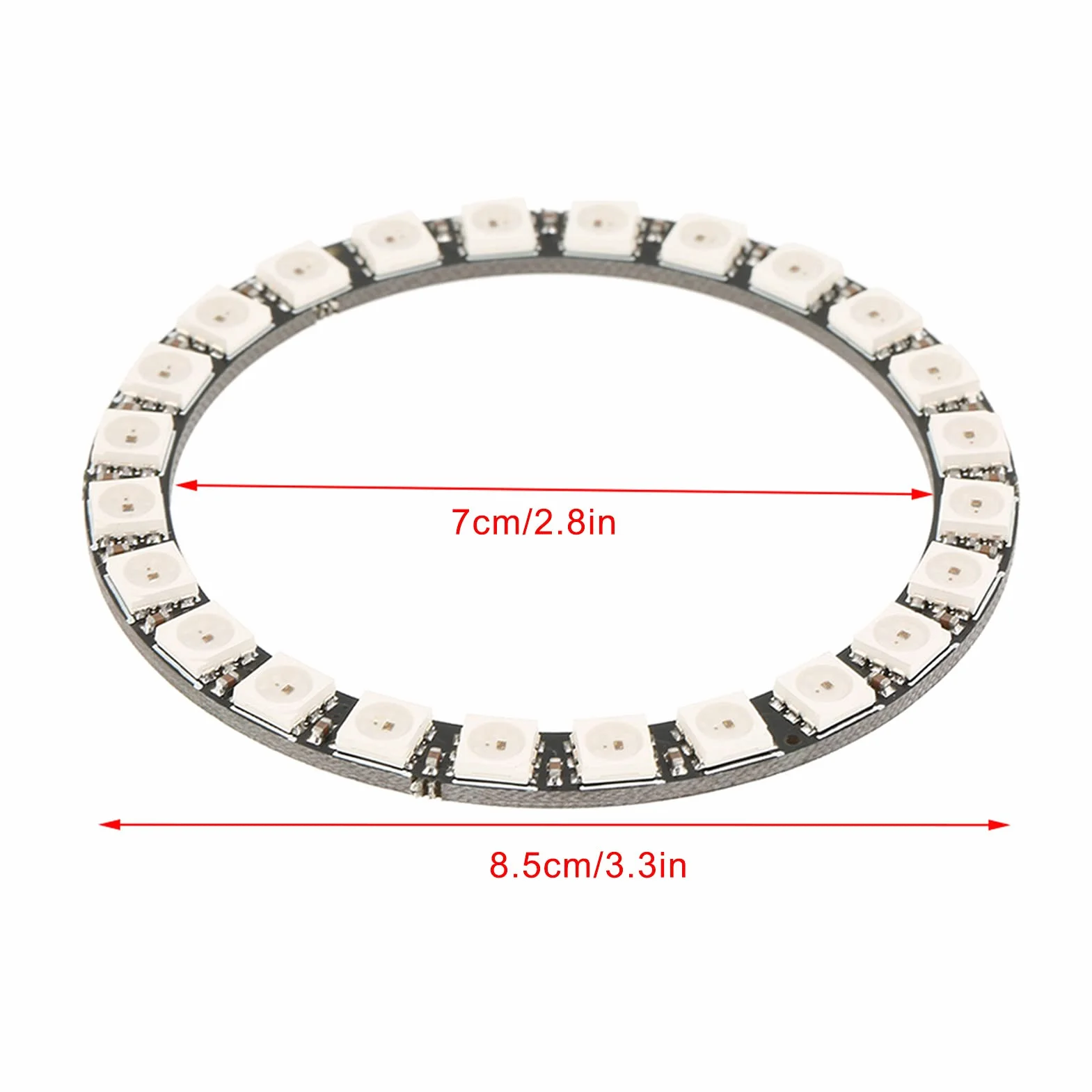 WS2812 5050 RGB LED Ring 24-bitowa DC 5V
