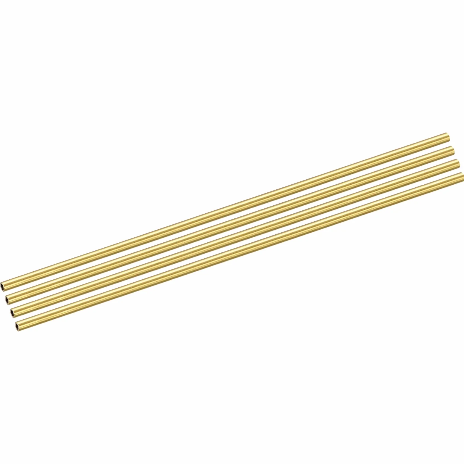METALLIXITY Mosiężna rurka (2 mm śr. x 0,5 mm ściana T x 100 mm L) 4 szt., proste rurki - do wyposażenia domu, maszyn, rękodzieła DIY