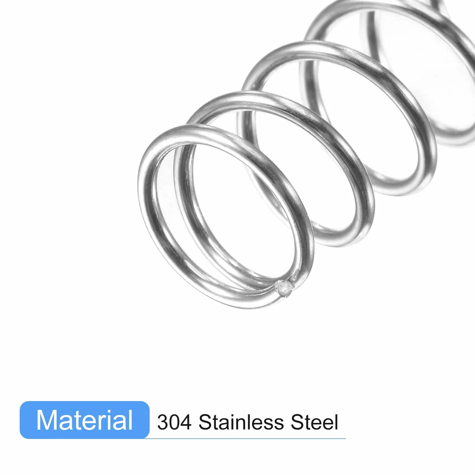 Kompresja Wiosna 304 Stal Nierdzewna 6mm OD 0.6mm Drutu 15mm 5szt Srebrny Ton