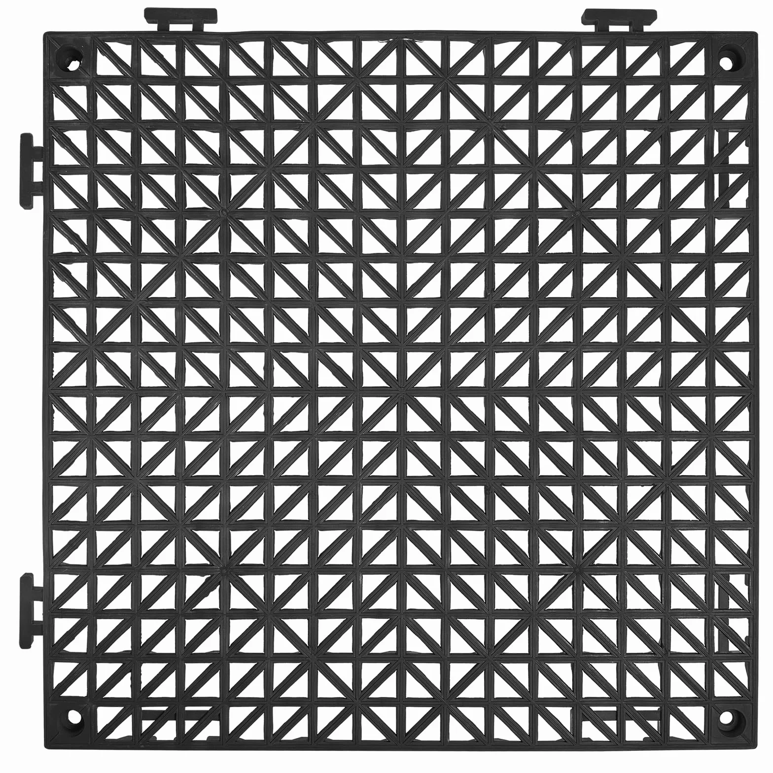 VEVOR Płytki nachodzące na siebie 12 szt. 30 x 30 cm drenażowe PCW czarne