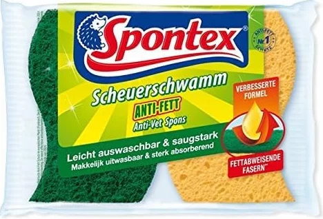 Spontex Gąbka do szorowania przeciw tłuszczowi do wszystkich wytrzymałych powierzchni