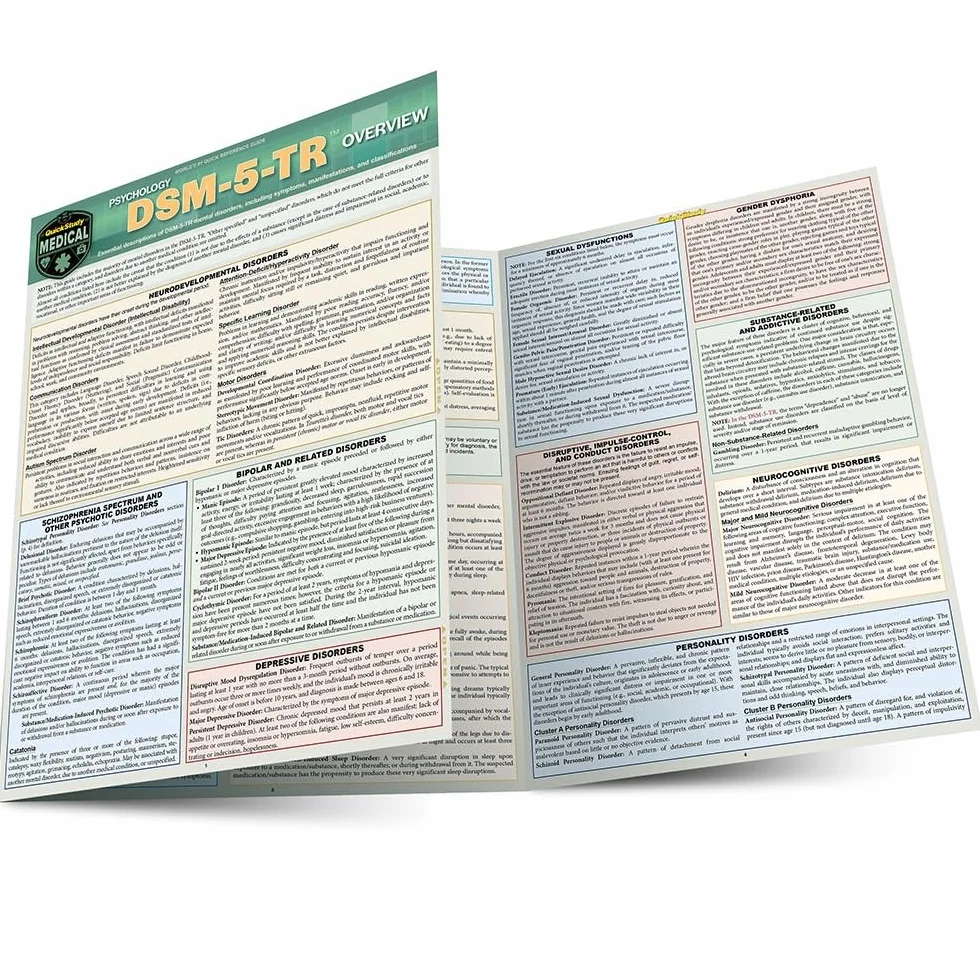DSM-5-TR Overview: Quickstudy Laminated Reference Guide