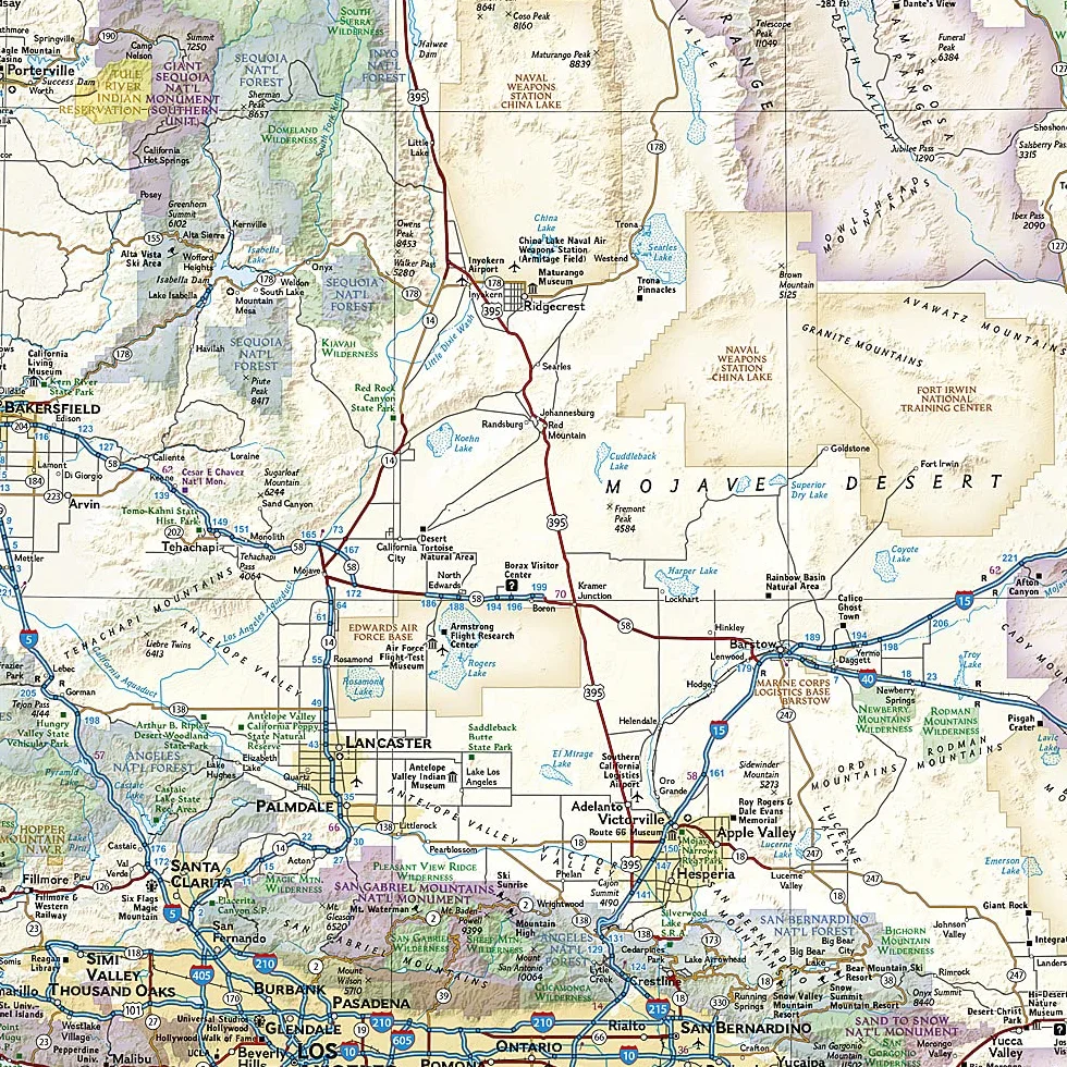 United States, California and Nevada Map: Adventure Maps: 3119