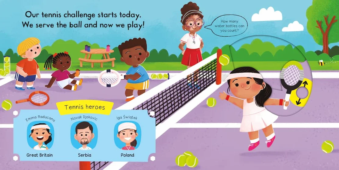 Busy Tennis: A Push, Pull, Slide Book