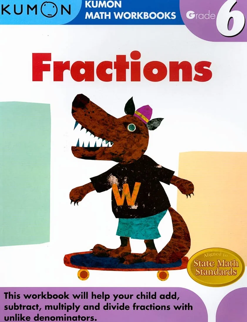 Grade 6 Fractions Kumon Math Workbooks