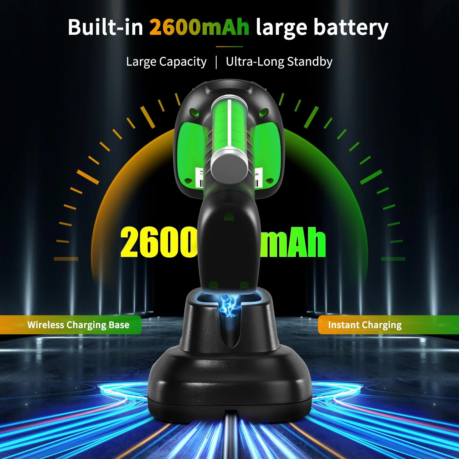NETUM Skaner kodów QR Bluetooth 2D 1D 2600 mAh NT-1900
