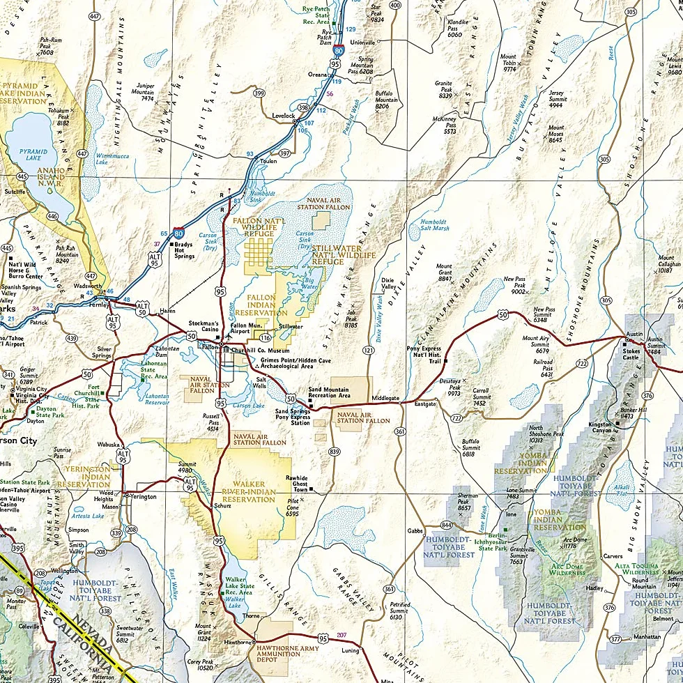 United States, California and Nevada Map: Adventure Maps: 3119