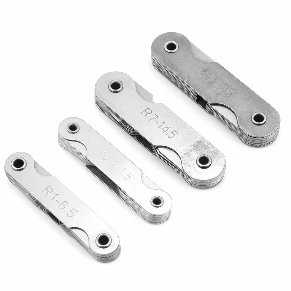 Miernik promienia ze stali nierdzewnej R0.3-1.5 R1-6.5 R7-14.5 R15-25 4 sztuki