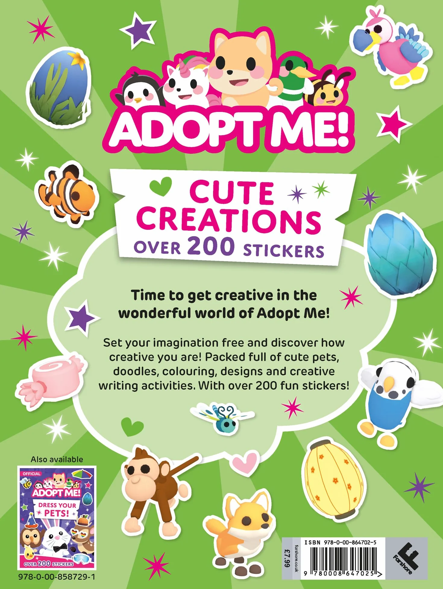 Adopt Me! Cute Creations Sticker Book: Activity Book for fans of online game, ages 7-11