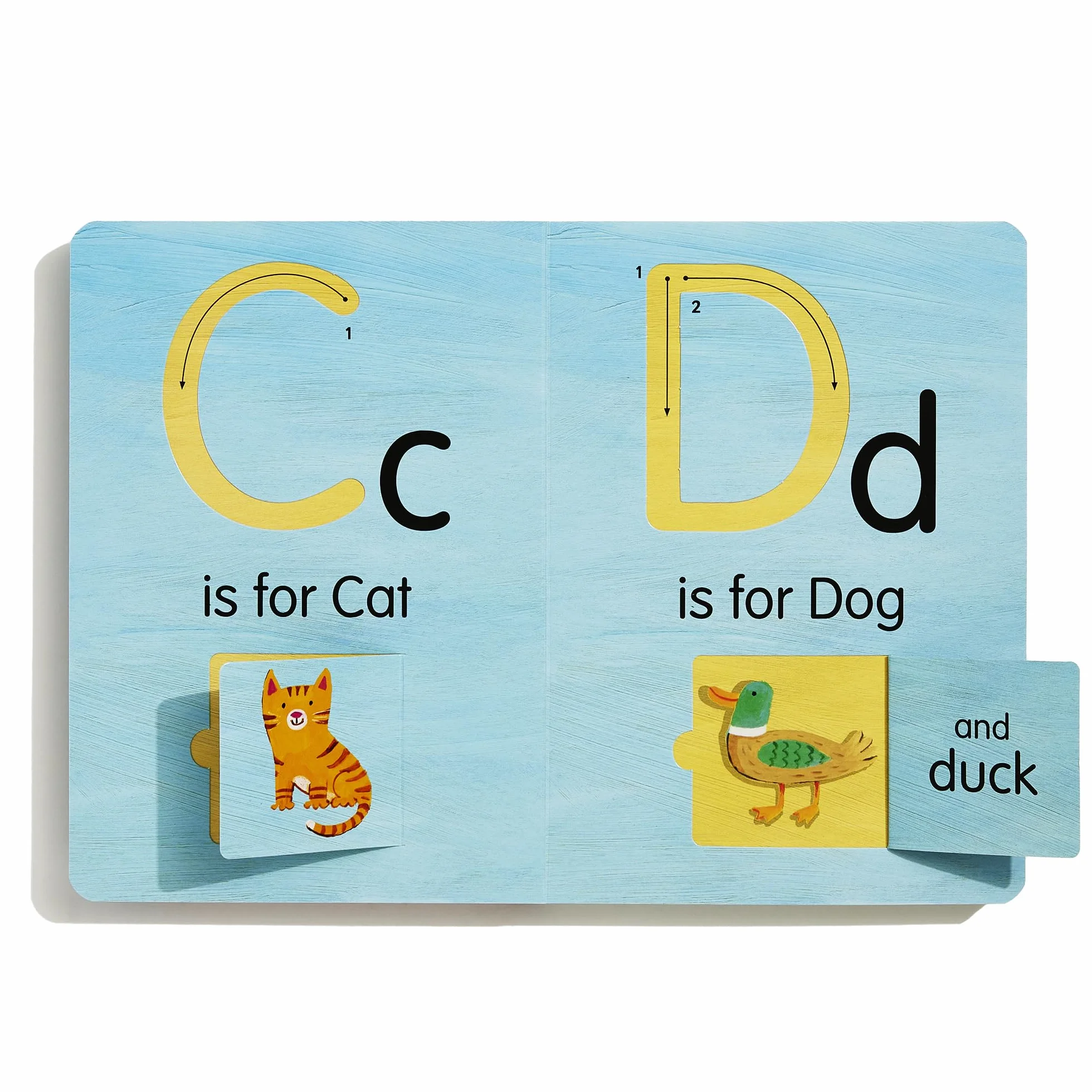Interactive Alphabet Book with Tracks to Trace and Flaps to Flip